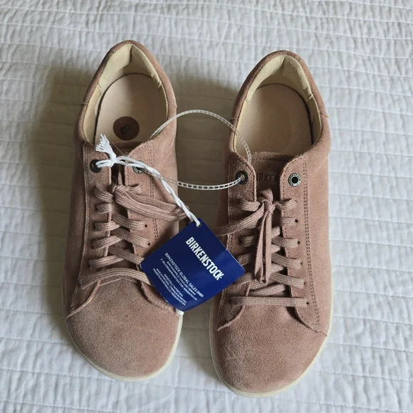 Birkenstock Men Size 8 Bend Low Suede Pink And White Euro 41 New 082025 - Picture 2 of 9